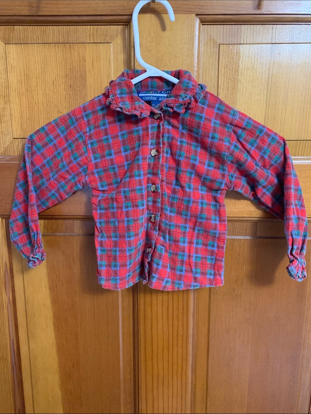 Toddler Girls Center Aisle Button Down Ruffled Flannel (2T)